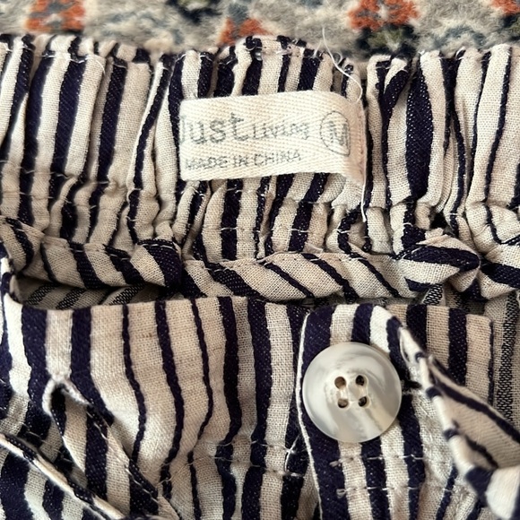 NWT Just Living (The Dream) Linen Blend Striped Wide Leg Pants Size Medium - Picture 5 of 12